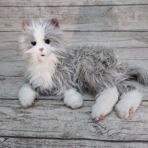 Joy For All Companion Therapy Pet Hasbro Silver Cat Mechanical Plush LikeFurreal